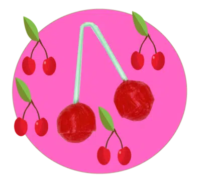 sucette cerise double