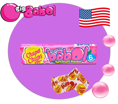 chewing-gum big babol chupa chup's tutti frutti