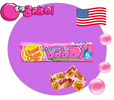 chewing-gum big babol chupa chup's tutti frutti