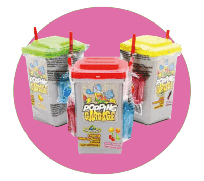 sucette poubelle popping garbage citron