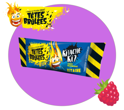 Tête brûlée barre framboise kitsch