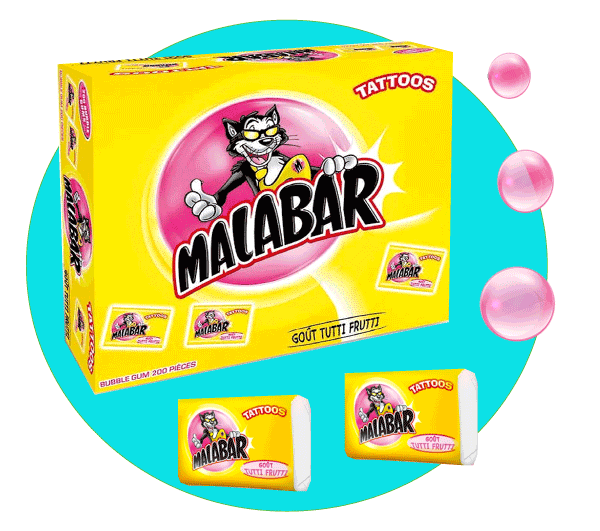 Chewing-gum Malabar (goût cola) x5