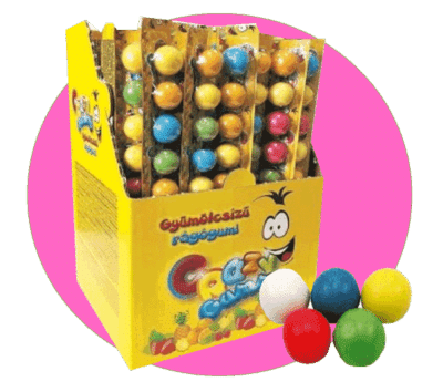 barre de 10 billes de chewing gum