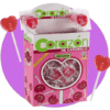 sucette coeur cerise