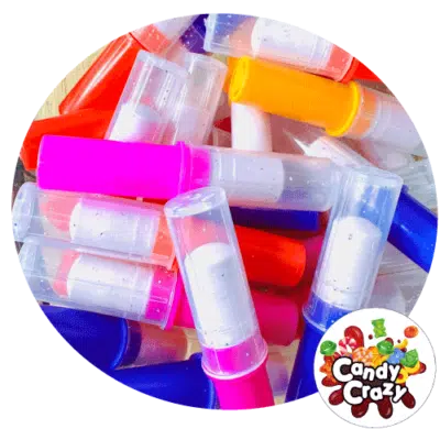 bonbon rouge à lèvres dextrose
