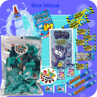 box bonbons bleus