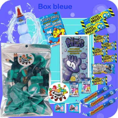 box bonbons bleus
