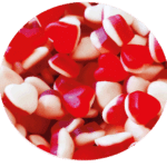 bonbons mini coeurs lisses