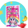 sucette licorne avec sa poudre fraise banane