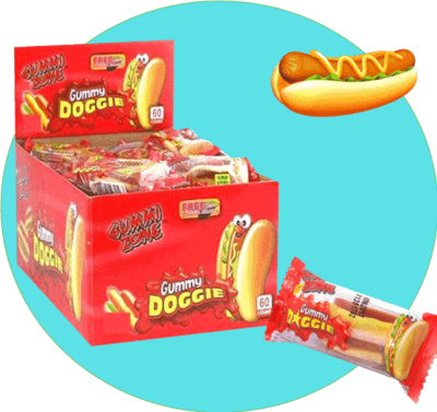 Mini hot dog en bonbon