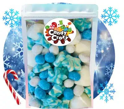 mélange de bonbons noel bleu et blanc