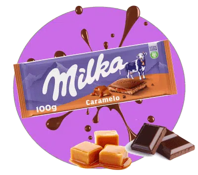 Milka coeur caramel