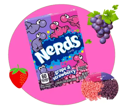 nerds fraise raisin