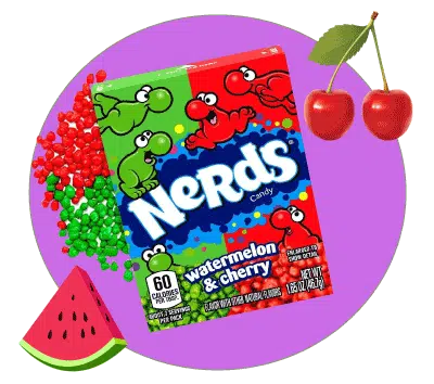 nerds pastèque cerise