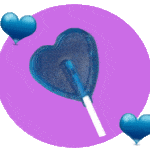 sucette coeur bleue