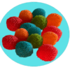 mûres perlées multicolores 100gr