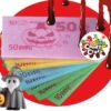 billets de banque bonbons halloween
