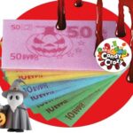 billets de banque bonbons halloween