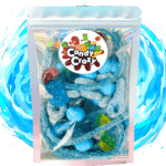 mélange de bonbons bleus