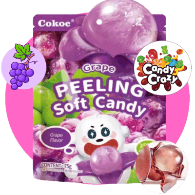 bonbon à éplucher peler peeling candy raisin