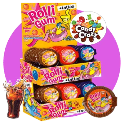 chewing gum rouleau cola