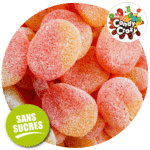 bonbons sans sucre pêche