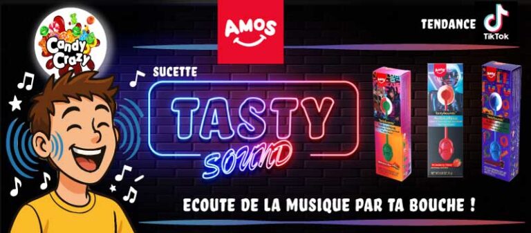 Sucette tasty sound AMOS musique dans la bouche
