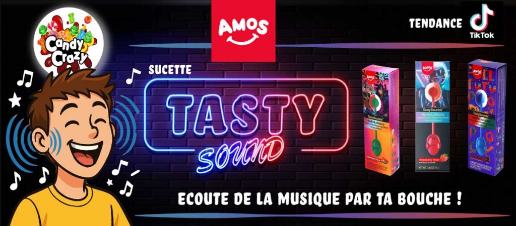 Sucette tasty sound AMOS musique dans la bouche