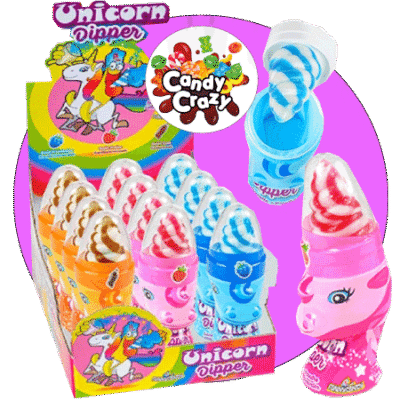 sucette licorne et poudre acidulée
