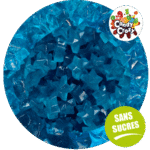 étoiles bleues lisses bonbon sans sucre