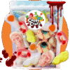 Mix de bonbons corps humain
