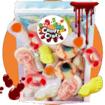 Mix de bonbons corps humain