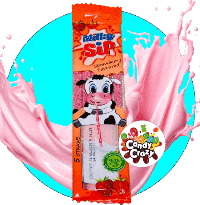 pailles magiques milky sip fraise