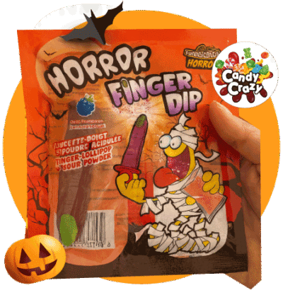 sucette horror finger dip framboise