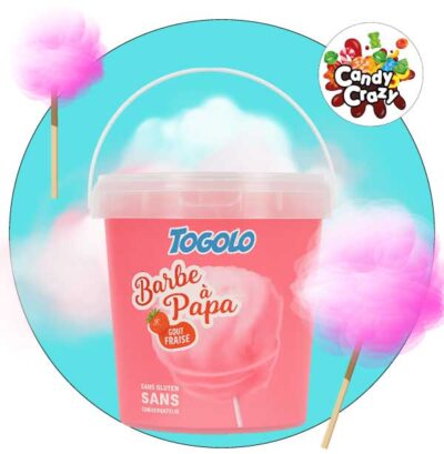 barbe à papa fraise