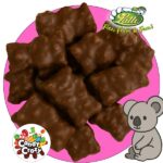 koala en guimauve enrobé de chocolat noir