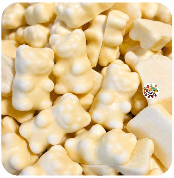 oursons guimauve chocolat blanc