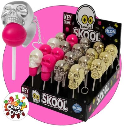 sucette porte clés tête de mort