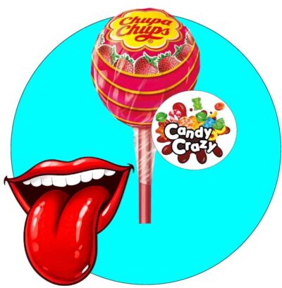 sucette chupa chups fraise tache langue