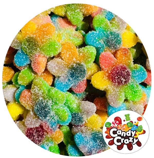 bonbons fleurs multicolores halal