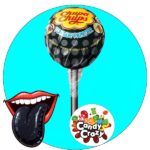 sucette chupa chupstache langue noir parfum cola