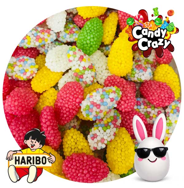 bonbon haribo oeufs perles de sucre multicolores