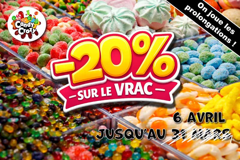 Bonbons vrac promo -20%