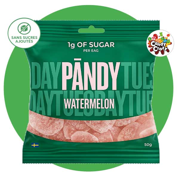 pandy bonbons pastèque sans sucres ajoutés