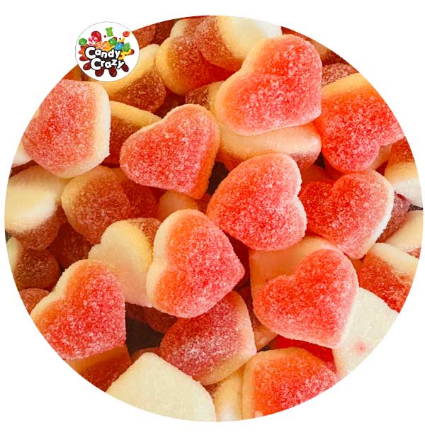 Bonbon Cœur Pêche Fourré Fini