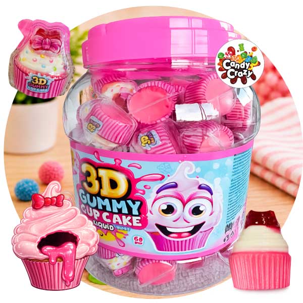 gummy cupcake johny bee fraise