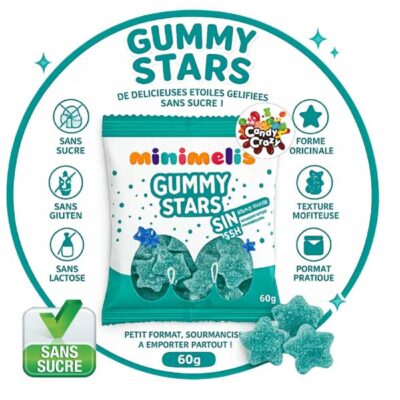 bonbons sans sucre minimes gummy stars