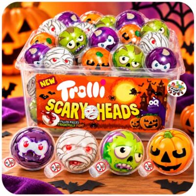 scary heads Trolli bonbon fourré